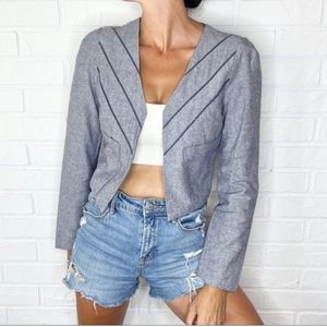 Urban Outfitters Lucca Couture cropped linen blend blazer S